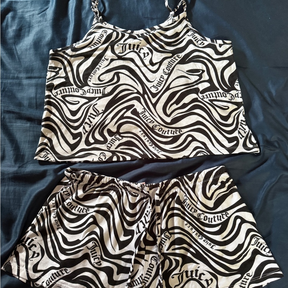 Juicy Couture Zebra Print Pajama Set (both med)